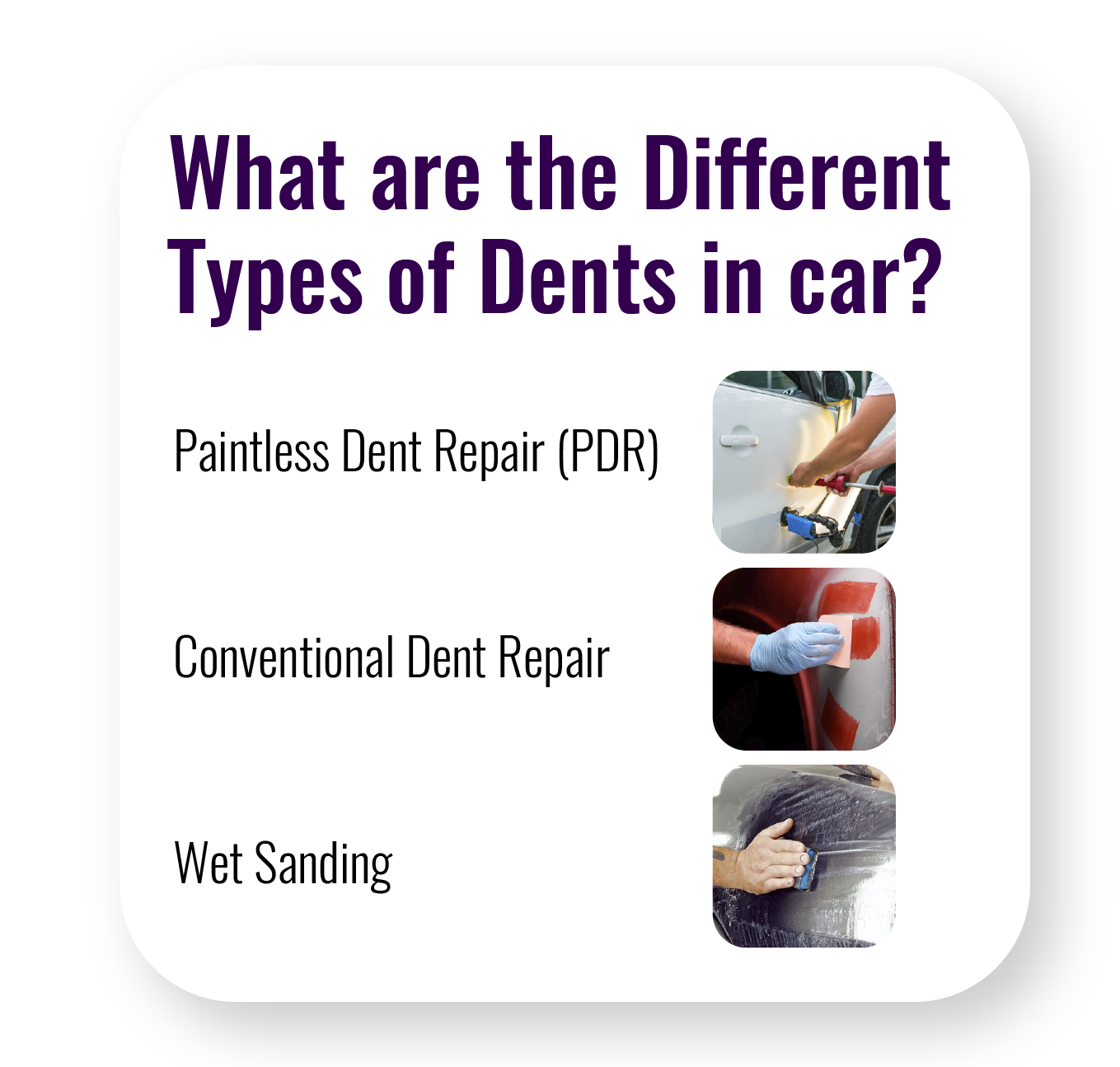 What are the methods professionals use for dent removal